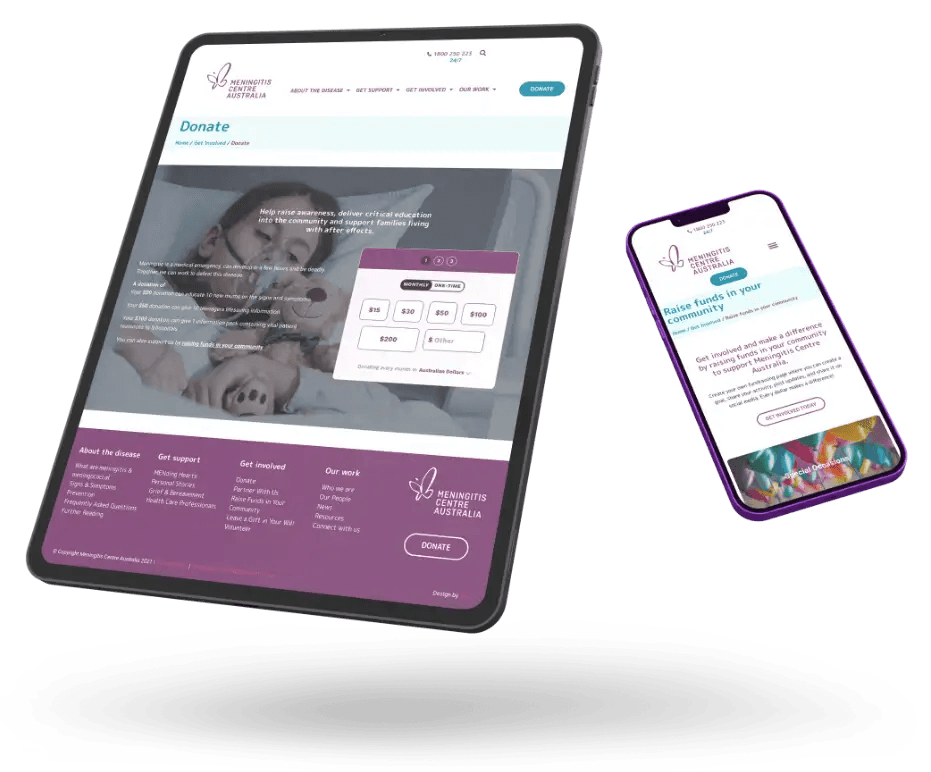 ipad and iphone mock up of website