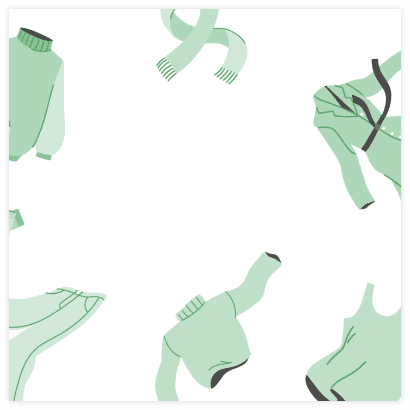 Green clothes on white background - illustration