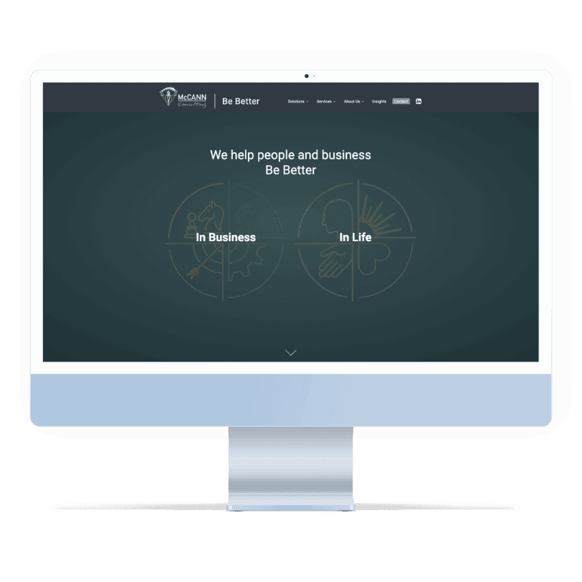McCann website on iMac