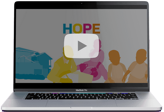 Macbook with video call to action